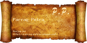 Parrag Petra névjegykártya